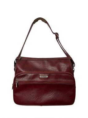 Retro 70's Samsonite Deep Burgundy Carry On Shoulder Bag